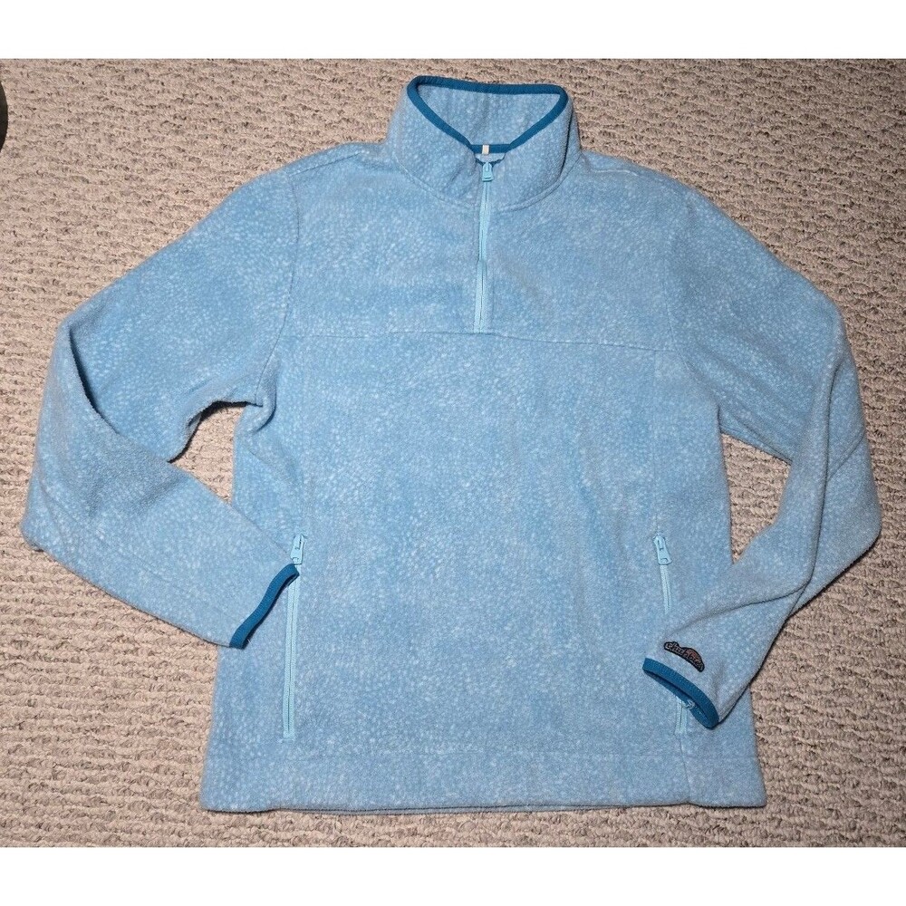 Chubbies The Tundra Fleece 1/4 zip Pullover Sweater Men's Medium Blue White Golf